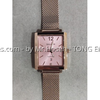 Balmer 26mm Square Crystal Ladies Watch 8165M RG-P9